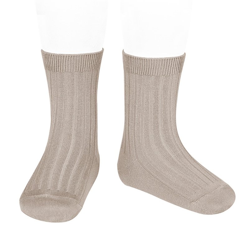 Condor Little Prince Classic Socks - 334 Linen Brown(Kids/Adults) - Socks - Cotton & Hemp Khaki