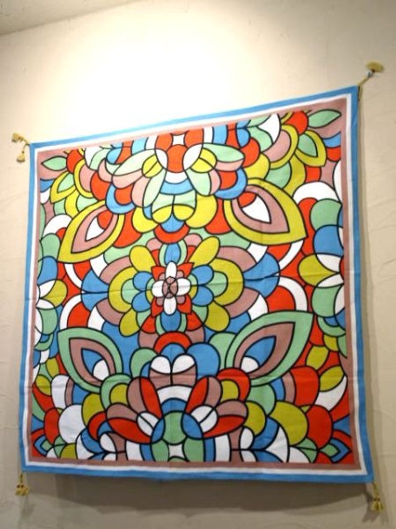 [Pre-order] ☼ ☼ geometric floral wallpaper (tricolor) - Items for Display - Cotton & Hemp Multicolor