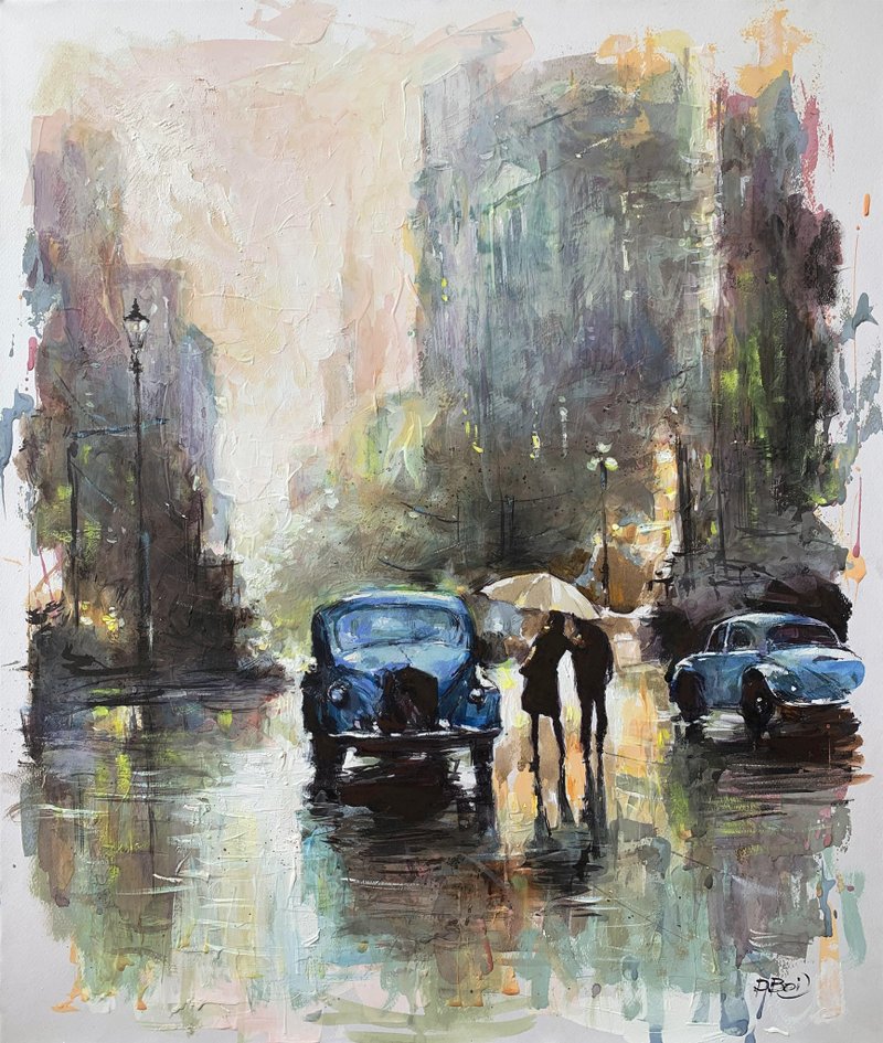 Bright city lights - 壁貼/牆壁裝飾 - 紙 
