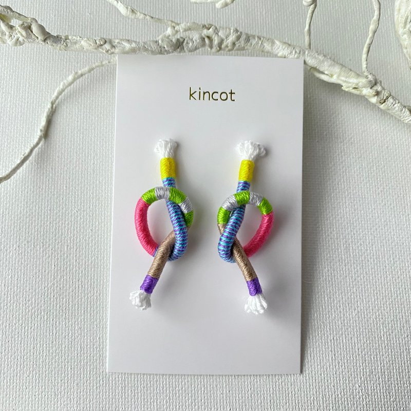 Knot Clip-On[yellow] - ต่างหู - ผ้าฝ้าย/ผ้าลินิน หลากหลายสี