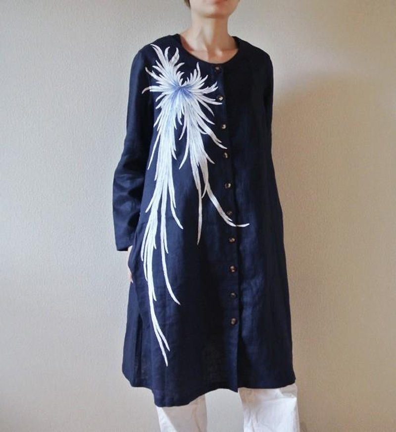 Coat dress Rangiku - ชุดเดรส - ผ้าฝ้าย/ผ้าลินิน 