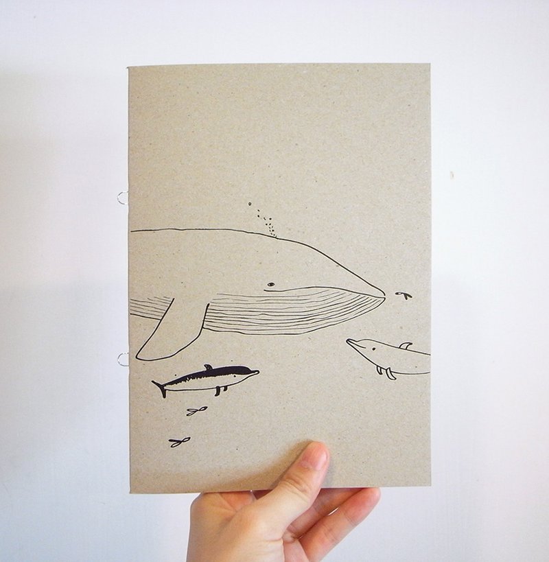 3 Whale Notebooks/Unpackaged - สมุดบันทึก/สมุดปฏิทิน - กระดาษ สีกากี