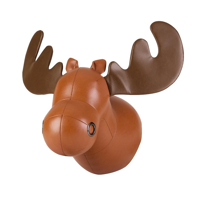 Zuny - Moose Rudo - Wall Mount - Items for Display - Faux Leather Multicolor