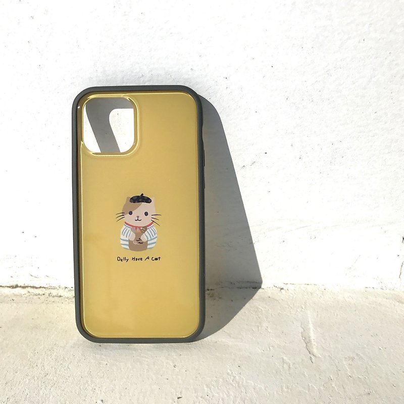Mobile phone case | Customized gift for mobile phone case with contrast color French cat rhino shield - เคส/ซองมือถือ - วัสดุอื่นๆ 