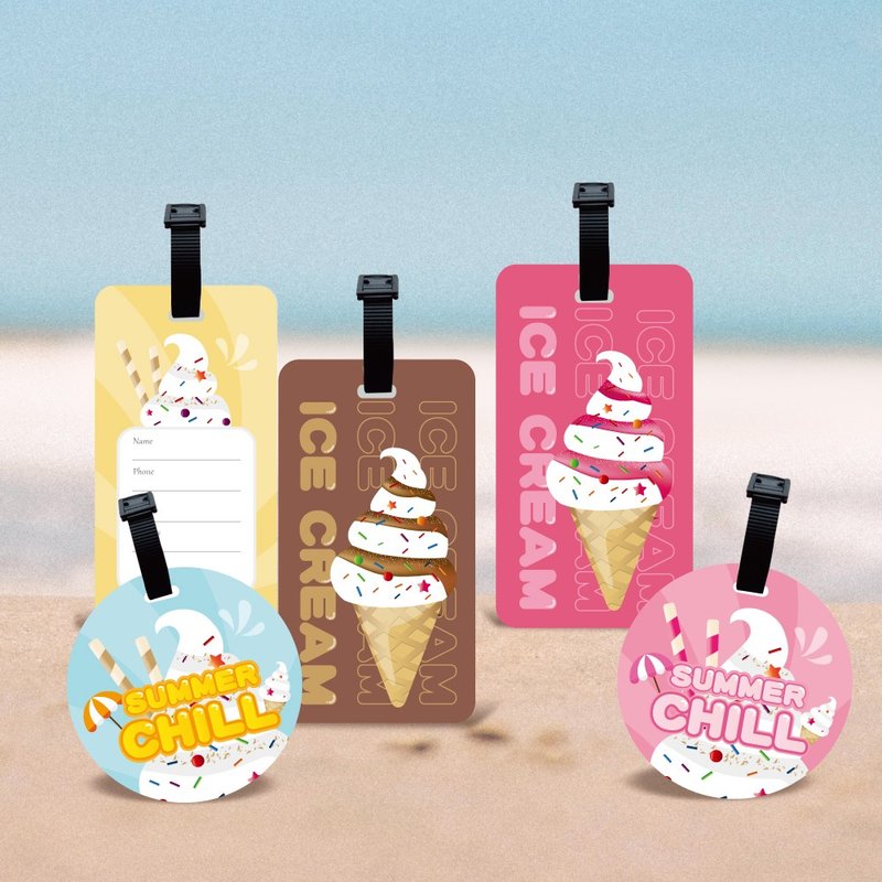 [Summer Ice Cream] Luggage Tag/Birthday Gift/Bestie Gift/Customized Gift - Luggage Tags - Plastic Multicolor