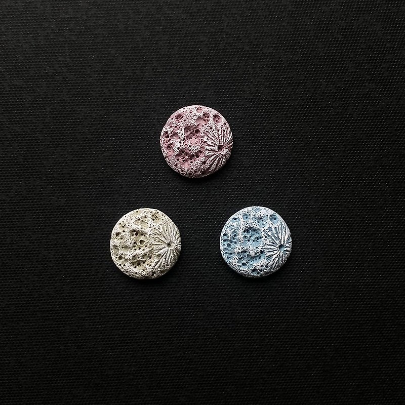 Colorful moon moon earrings-colorful moon polymer clay earring - ต่างหู - ดินเผา หลากหลายสี