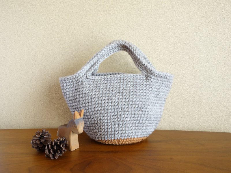 yuoworks / Mini marche bag / bottom-orange / wool - 手提包/手提袋 - 其他材質 橘色