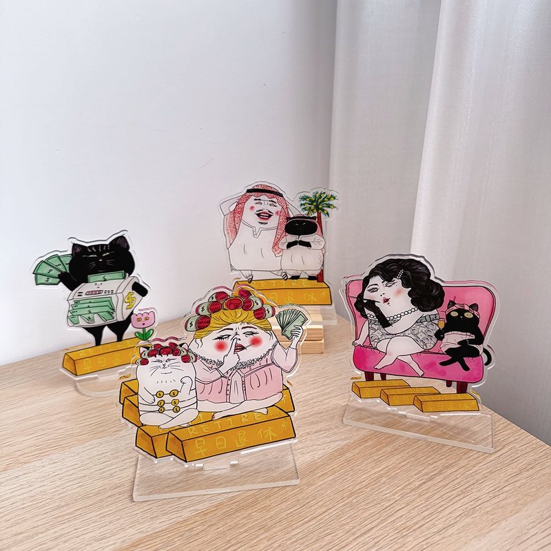 Early Retirement Club Acrylic Desk Standee - 4 Designs - ของวางตกแต่ง - พลาสติก 