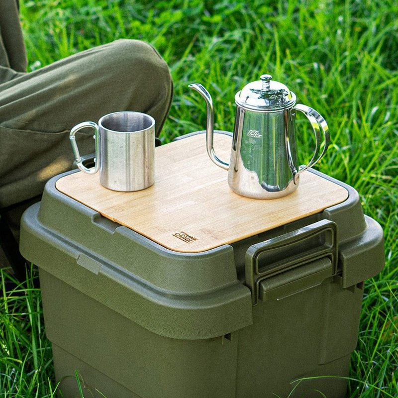 Japanese RISU TRUNK CARGO second-generation storage box special table board - shallow type 18L/deep type 30L special - Storage - Bamboo Khaki