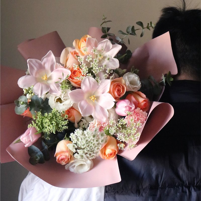 【Flowers bouquet. Nuanyang】Valentine's Day. opening. Birthday. Graduation Season I can be picked up by yourself - ตกแต่งต้นไม้ - พืช/ดอกไม้ สีส้ม