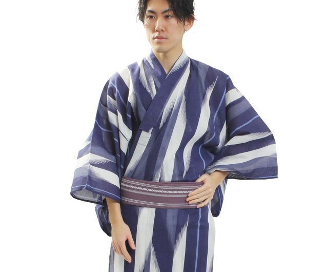 日本和服男綿浴衣腰封2 件套組3L size z31-103a yukata - 設計館 