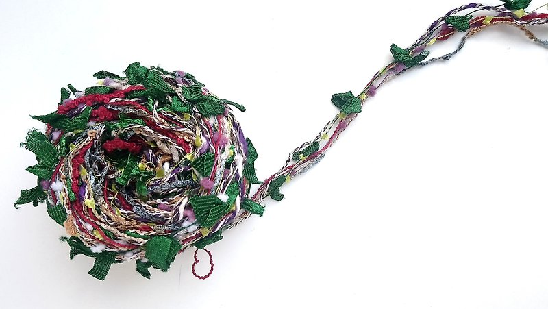 日本混合紗線 390公分 - 編織/羊毛氈/布藝 - 聚酯纖維 綠色