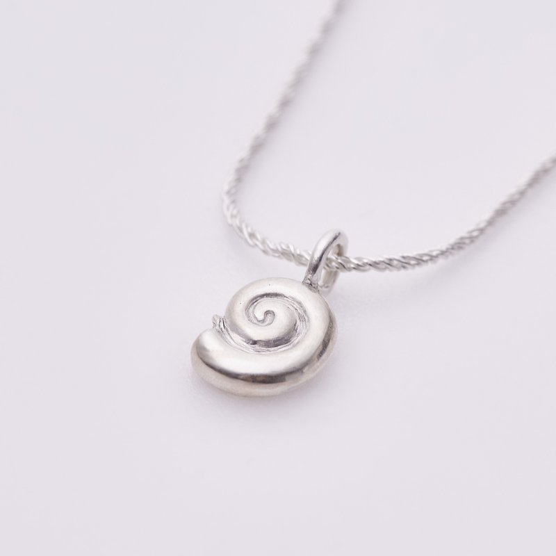 Nautilus sterling silver long necklace silver nautilus shell necklace - Necklaces - Sterling Silver 