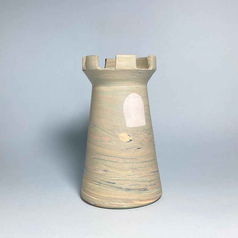 絞胎城堡花器 - 花瓶/陶器 - 陶 