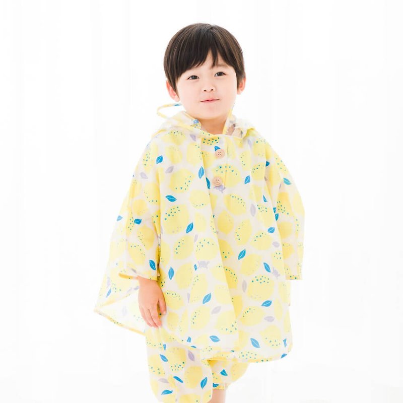 【kukka hippo】Children's poncho-style raincoat with backpack type storage bag - ร่ม - วัสดุกันนำ้ หลากหลายสี