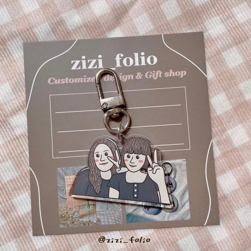 [Customized] Acrylic keychain/Xianyan painting/keychain - Customized Portraits - Acrylic 