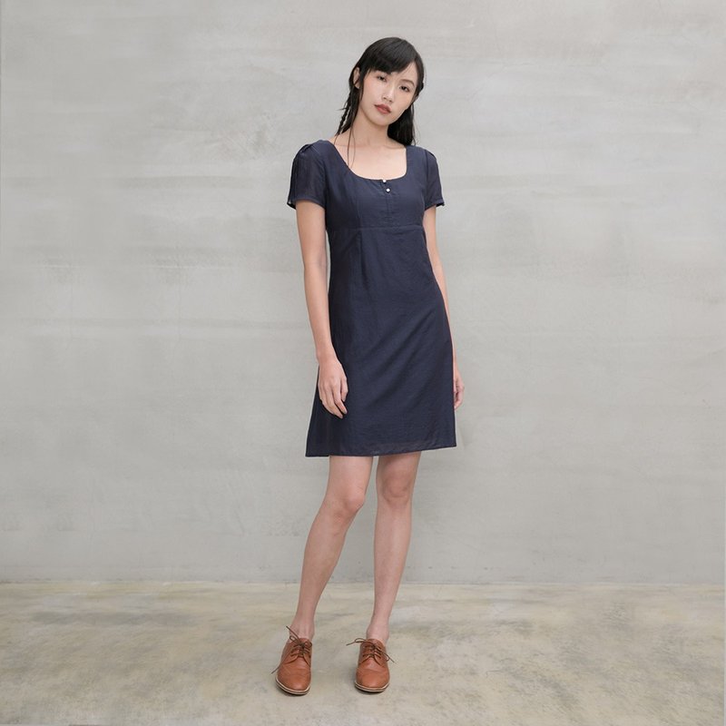 純真年代復古綁繩洋裝  Strap Dress D147 - 洋裝/連身裙 - 棉．麻 多色
