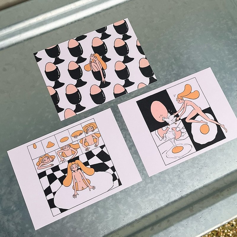 Trick or treat Soli series postcard set (3 pieces) - Cards & Postcards - Paper Multicolor