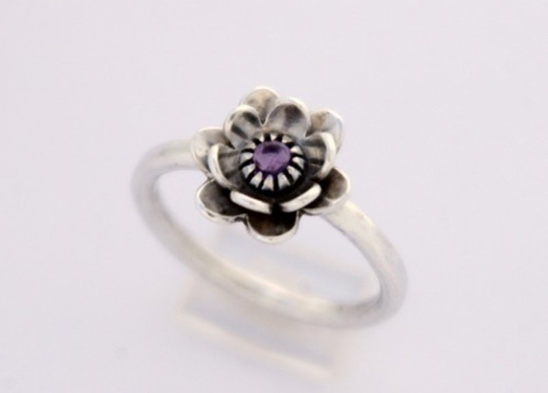 Pinkoi Proxy Purchase - Purple Flower Ring - General Rings - Gemstone 