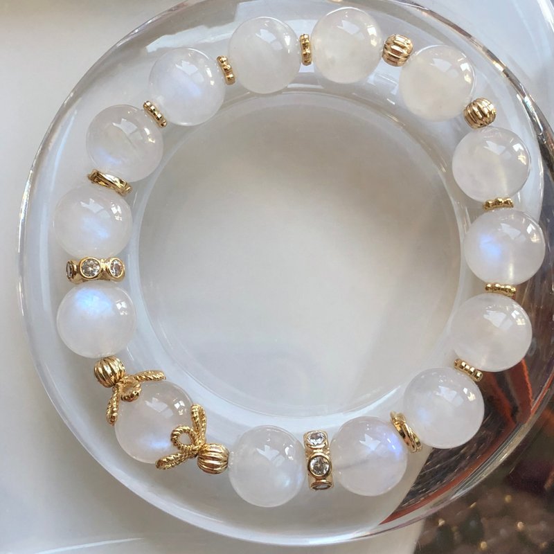 ITS-B658【設計款・一圖一物・月光石・】天然石水晶手鍊手環 - 手鍊/手環 - 半寶石 白色