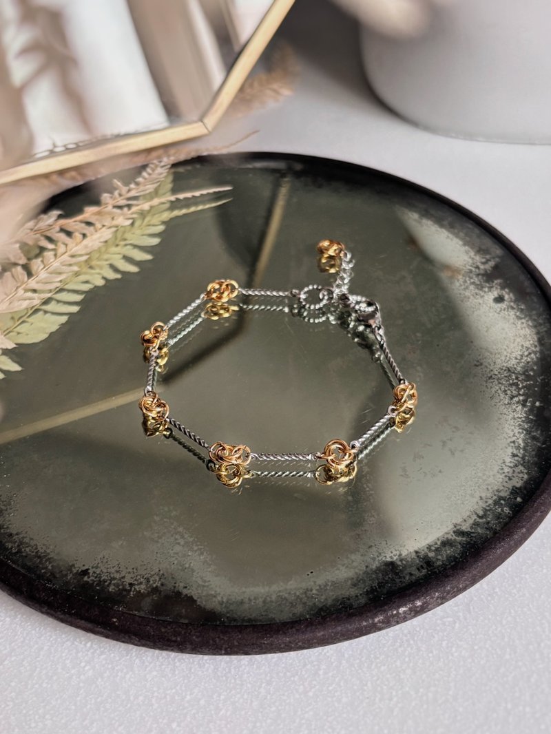 碎花不鏽鋼(金色)手鍊 手環 - 項鍊 - 不鏽鋼 金色
