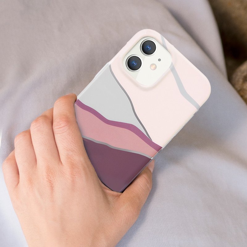 iPhone12シリーズのユニークなラインデザインの落下防止携帯電話ケース-ピンク - スマホケース - プラスチック ピンク