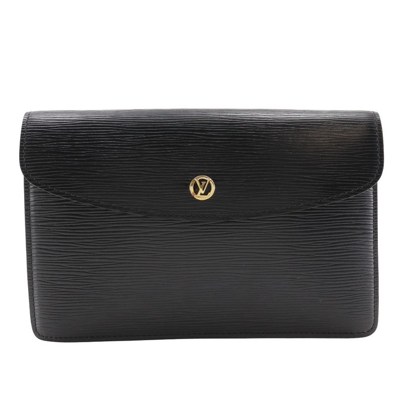【日本直送】ルイ・ヴィトン LOUIS VUITTON モンテーニュ23 クラッチバッグ セカンドバッグ M52662 エピレザー 黒 ユニセックス【中古】 - 手拿包 - 真皮 黑色