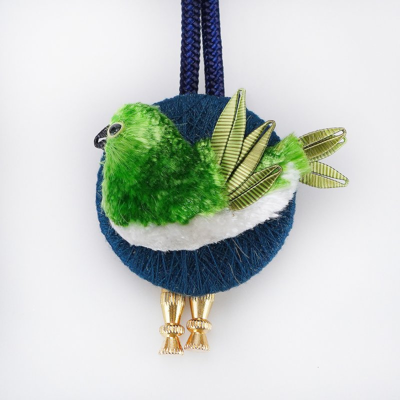 春仔花  綠繡眼波洛領結│創新融入生活│聖誕禮物 - 領帶/領帶夾 - 繡線 多色