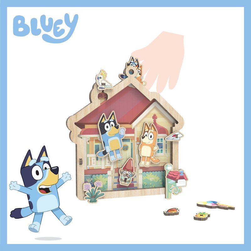Bluey Hanging Ornament - Puzzles - Wood Multicolor