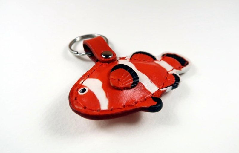 PIN-YI 海洋系列 皮革小丑魚吊飾/鑰匙圈 - 鑰匙圈/鑰匙包 - 真皮 多色