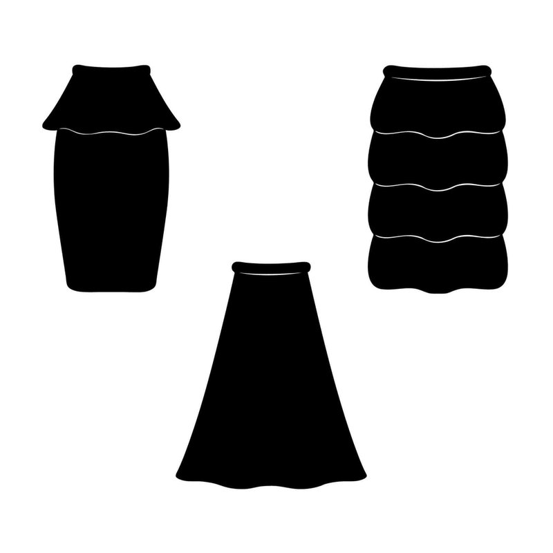 Skirt svg, skirts svg, skirt pdf, skirts pdf, skirt png, skirts png, Cricut, SVG - 圖文模板設計 - 其他材質 