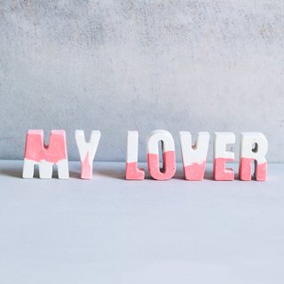 &amp;quot;Love color&amp;quot; handmade cement letters / industrial wind / decoration
