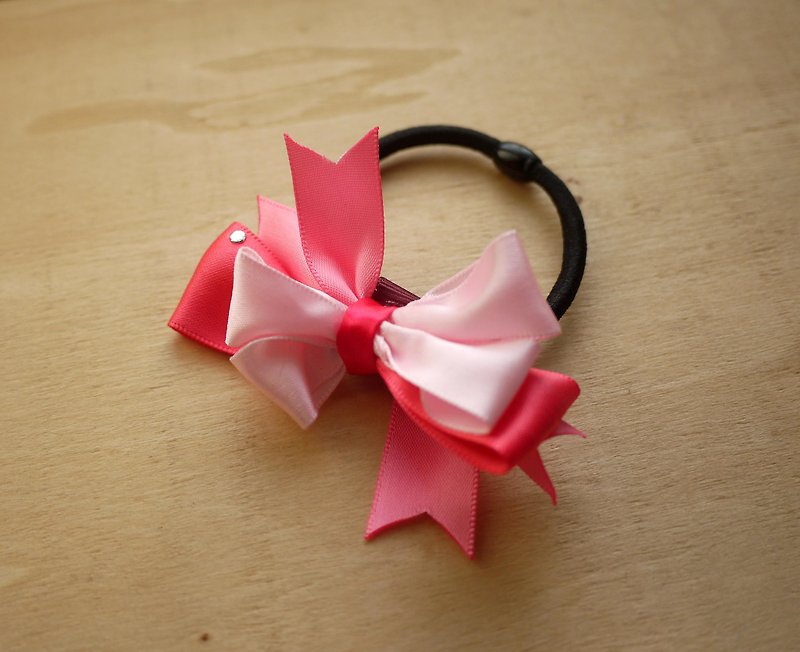 [Optional Style] Bow Hair Tie/Hair Accessories (Black) Imported Cotton Ribbon - Hair Accessories - Cotton & Hemp Red