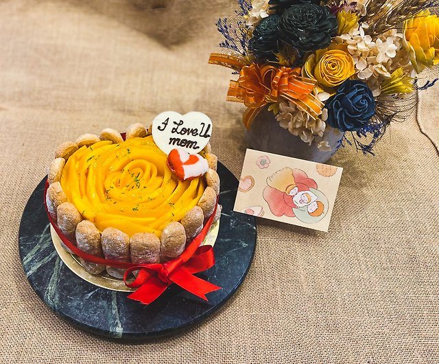 Order Online Best Heart Shaped Mango Cake | The Cakery Shop