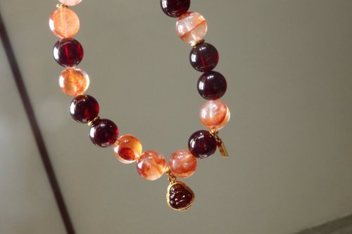 Garnet Beads Bracelet Genuine Garnet Stone Dark Red Color Real