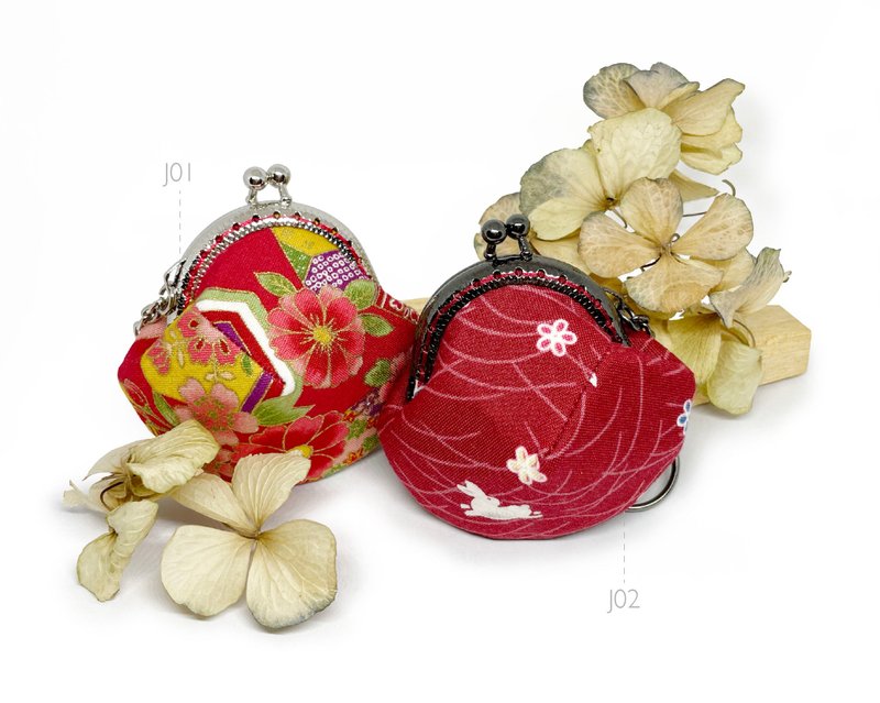 日本風 5cm 獨家設計口金包 - 零錢包/小錢包 - 其他人造纖維 多色