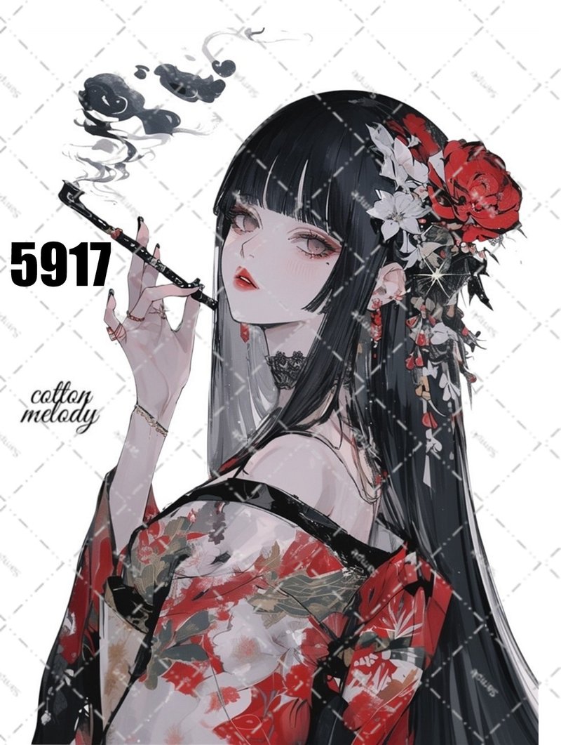 original sticker no.5917 人物ステッカー オリジナルステッカー 人物ステッカー 女の子ステッカー オリジナル人物ステッカー - 貼紙 - 紙 