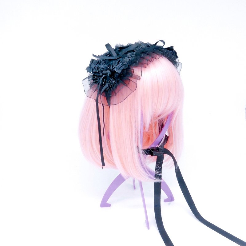 Black bow ribbon headband