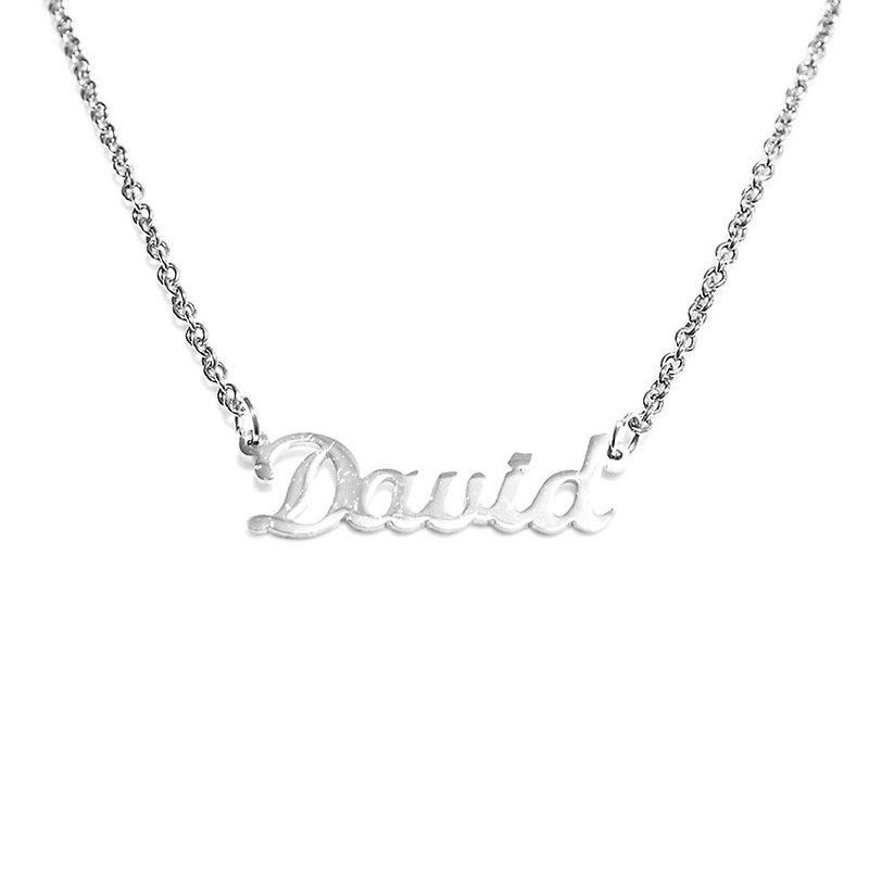 Custom name necklace hand wringting stlye - Necklaces - Other Metals Silver