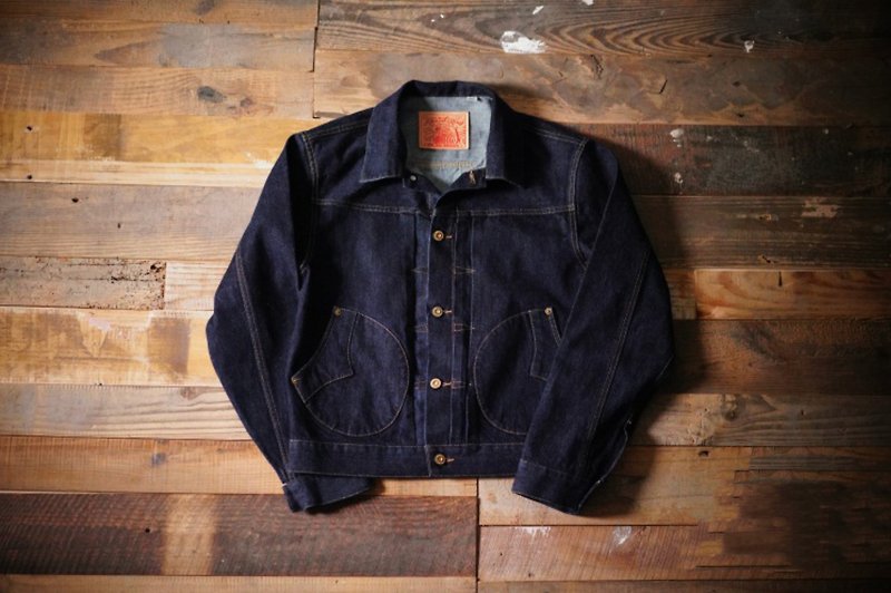 Cotton & Hemp Men's Coats & Jackets Blue - Indigo Dyed Selvedge Denim Jacket