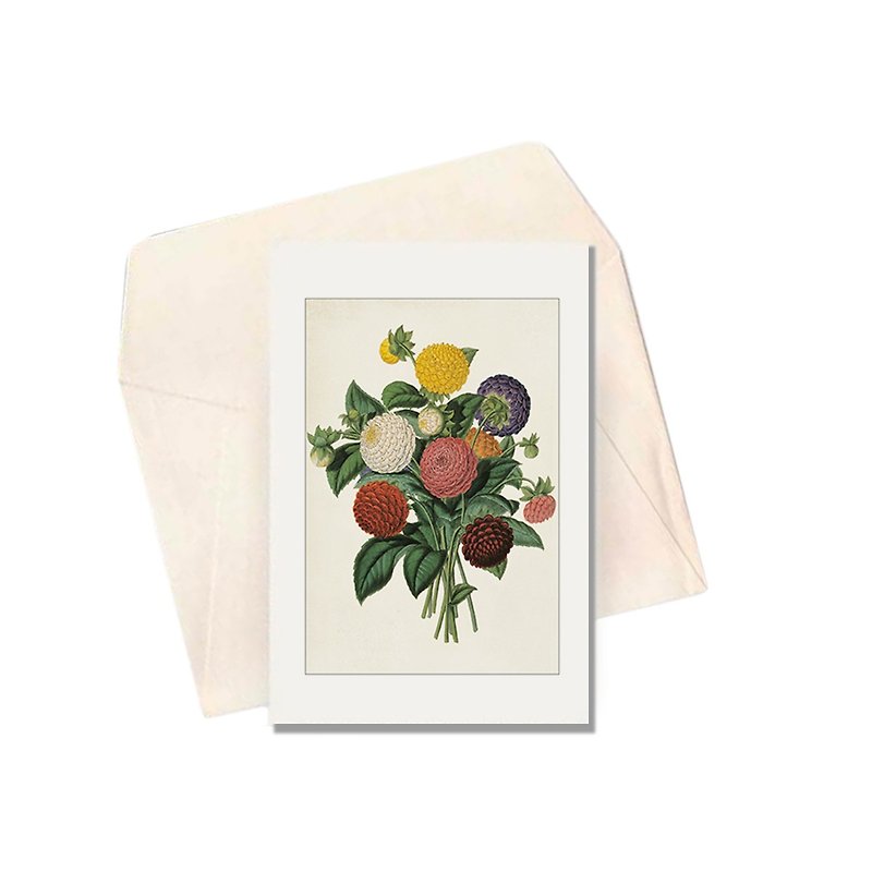 Italian IFI Card Flower Series Ping Pong Chrysanthemum_BOT6 - การ์ด/โปสการ์ด - กระดาษ 