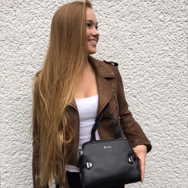 Kabie Italian Leather Bag/Camera Bag (Black) Handbag Original Design Shoulder Bag - Messenger Bags & Sling Bags - Genuine Leather Black