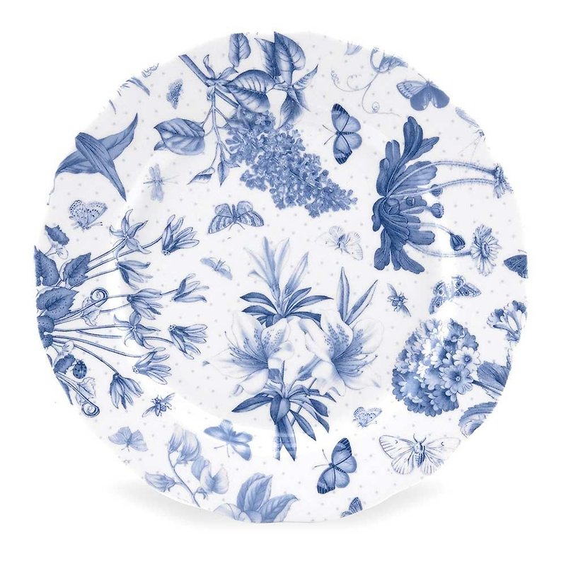 Portmeirion - Botanic Blue 8.5 inch Side Plate(22cm) - จานและถาด - เครื่องลายคราม สีน้ำเงิน