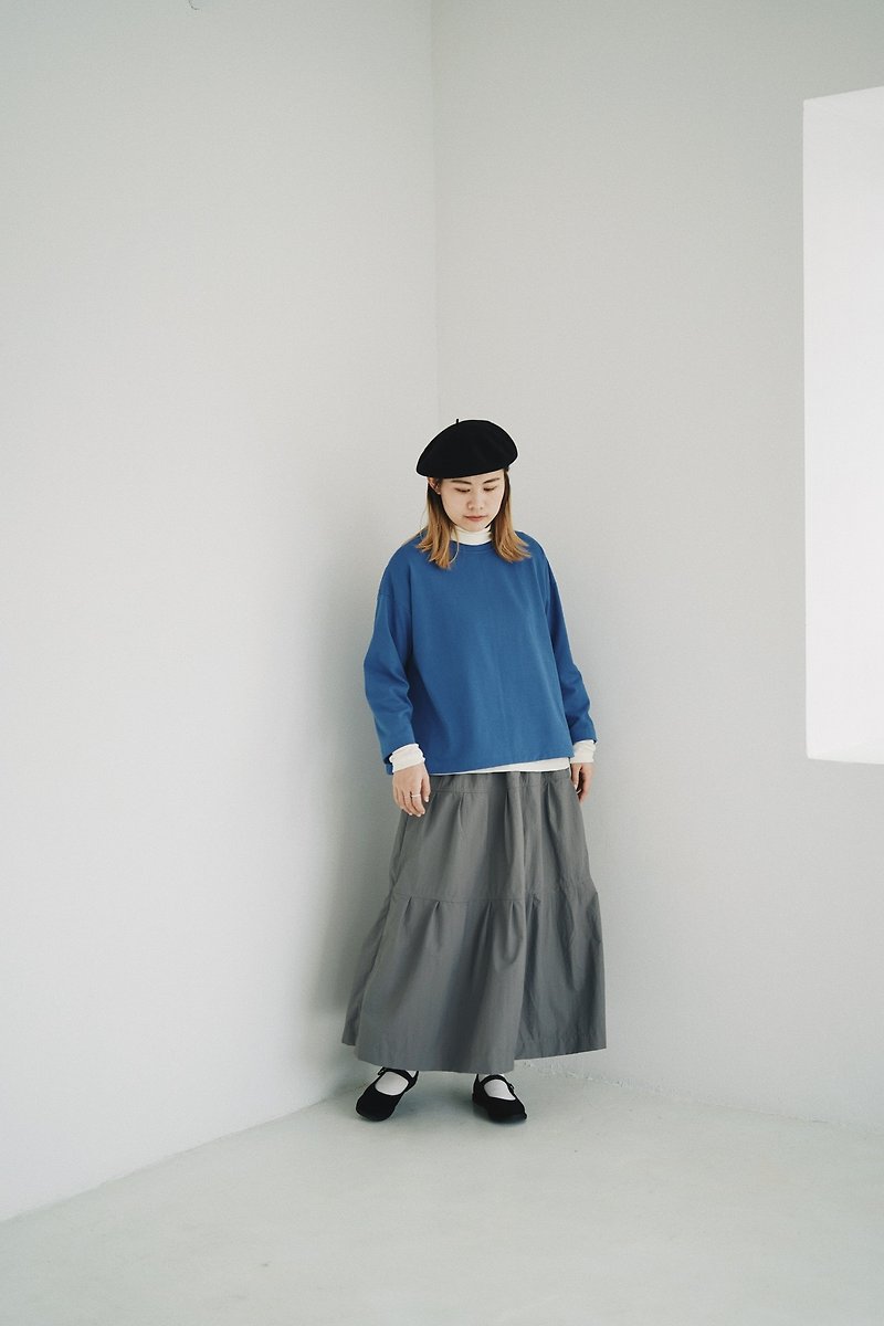 Dark pattern discount skirt-grey - Skirts - Cotton & Hemp Gray