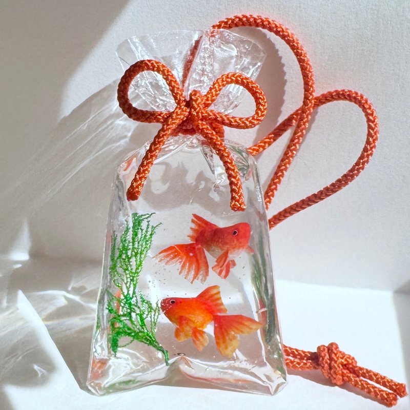 縁日の金魚袋　キーホルダー　ミニチュア - 吊飾 - 樹脂 