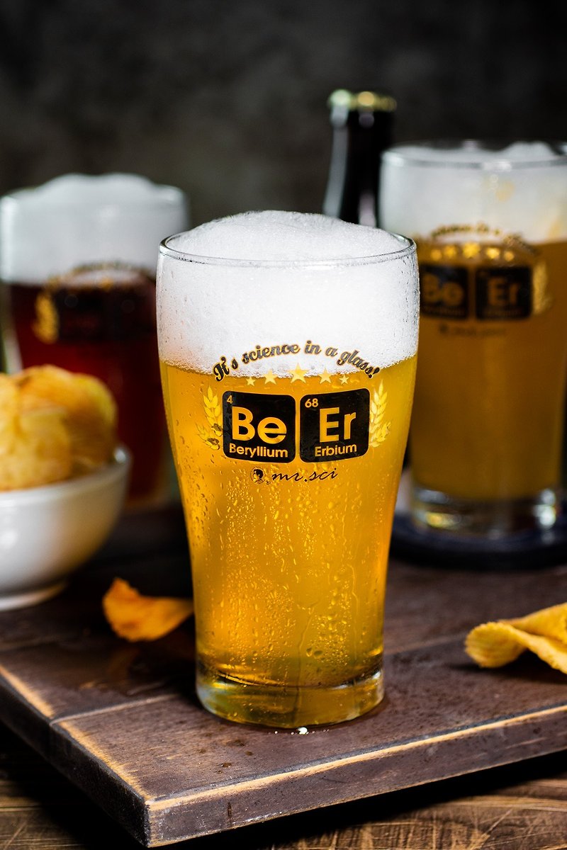 BeEr Chemical Elements Beer Mug 620ml - Bar Glasses & Drinkware - Glass 