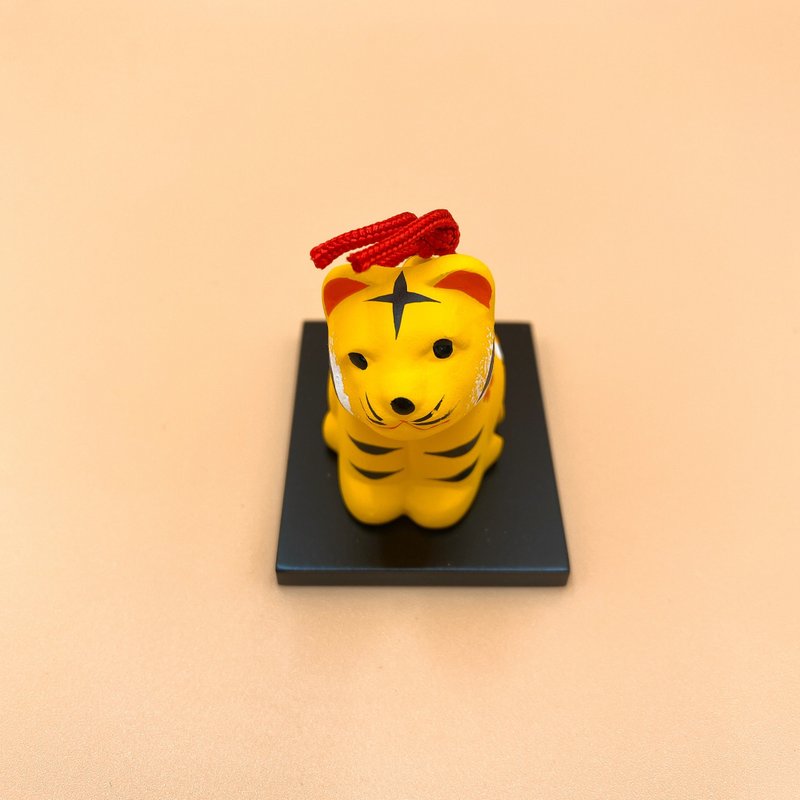 【Lucky Stems】The Lucky Stems and Zodiac Signs of the Tiger Originate from the Origin of the Earth Bell and the Exquisite Little Lucky Tiger - ของวางตกแต่ง - ดินเผา สีส้ม