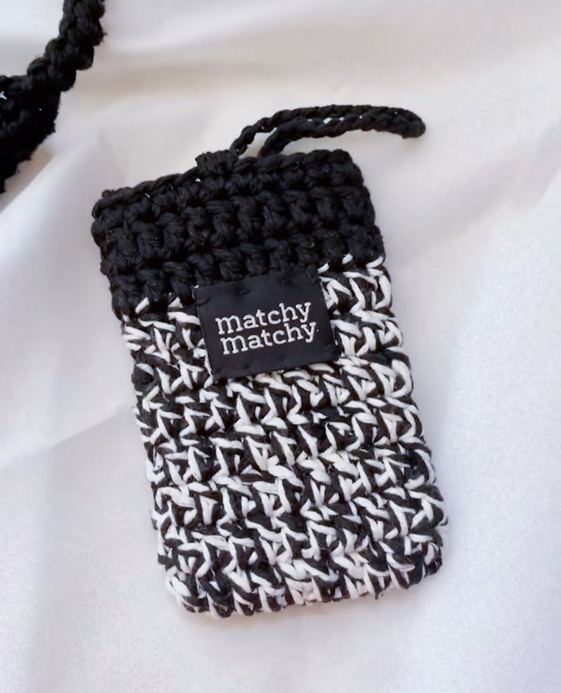 Black and White Mixed Color Card Holder - Card Holders & Cases - Cotton & Hemp Black