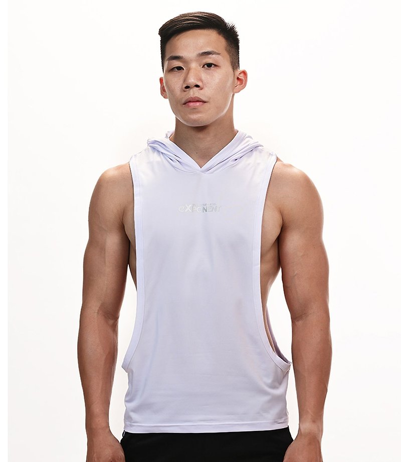 Actiflex - Perfect Body Hooded Tank Top - White - Men's Tank Tops & Vests - Polyester White