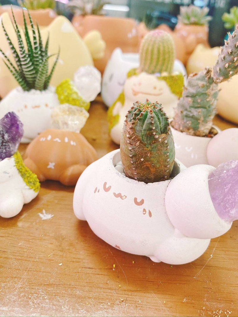 【泥作小盆植】造型水泥擴香盆栽灌模DIY體驗 聖誕禮物 - 植栽/花藝 - 水泥 